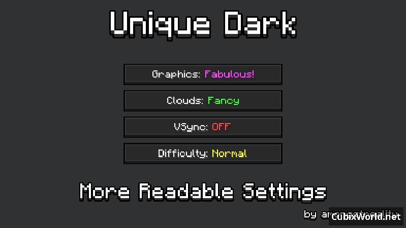 Скриншот мода Unique Dark №3