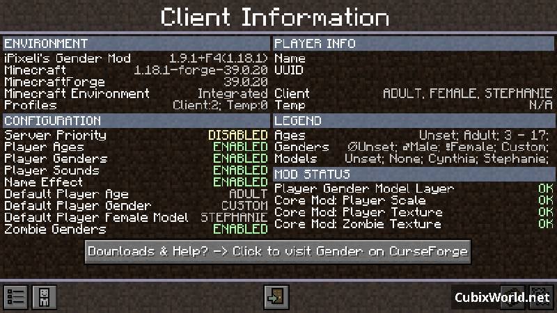 Скриншот мода Female Gender & Age Mod №2
