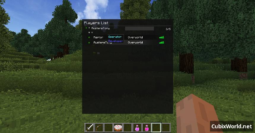 Скриншот мода Oxygen: Players List №0