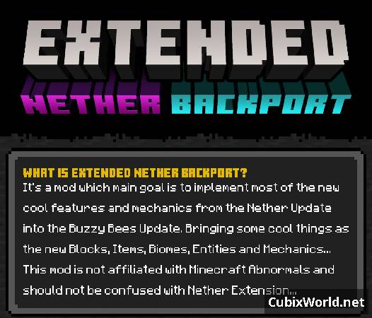 Мод Extended Nether Backport