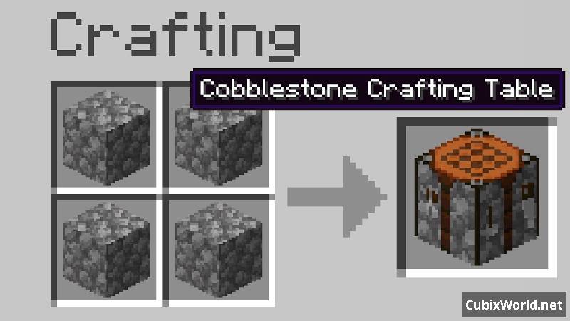 Скриншот мода Stone Crafting Table №0